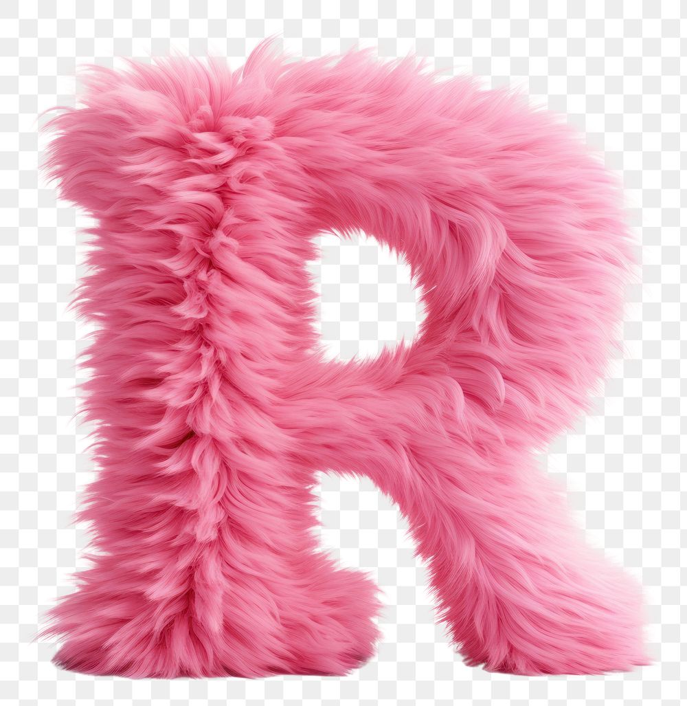 PNG  Fur letter R pink white background accessories.