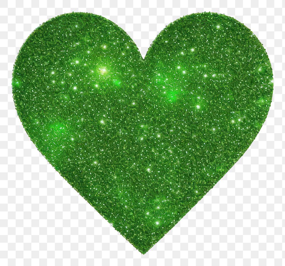 PNG Glitter heart illuminated glowing.