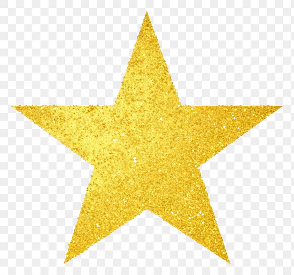 PNG Symbol starfish glitter yellow.