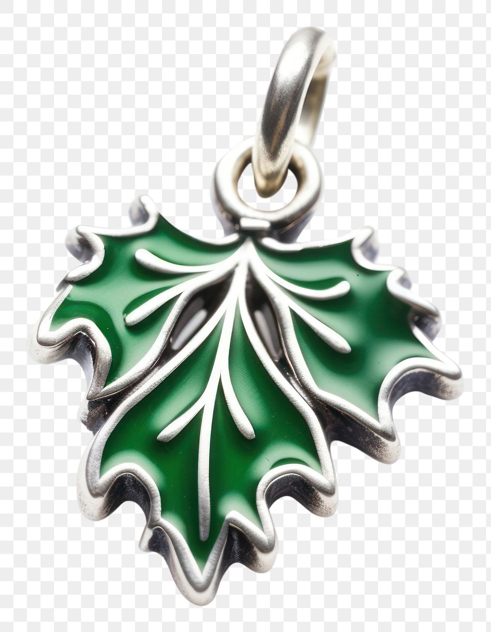 PNG Holly leaf charm pendant jewelry locket.