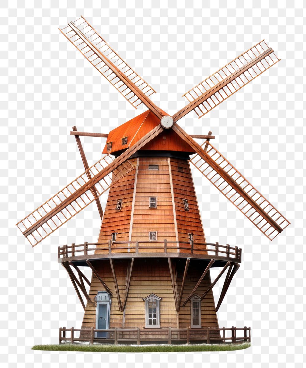 PNG Holland windmill outdoors white background architecture.
