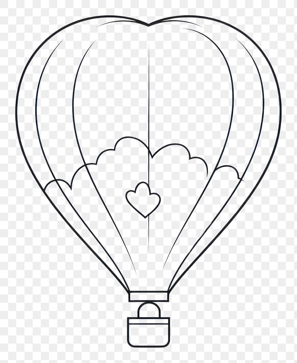 PNG Balloon aircraft vehicle sketch.