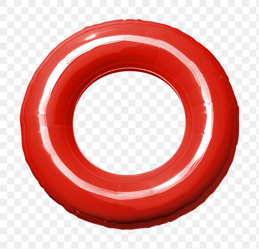 Red swim ring png, transparent background