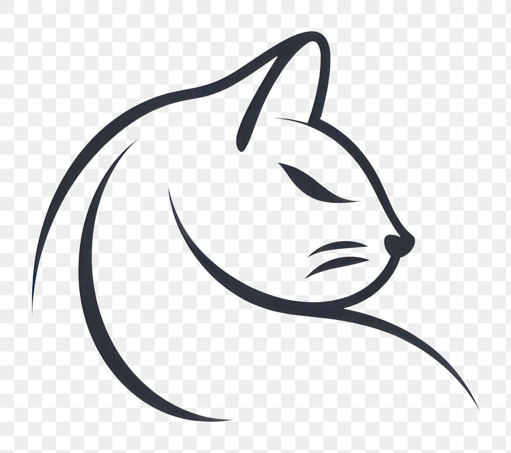 PNG Cat sketch drawing mammal.
