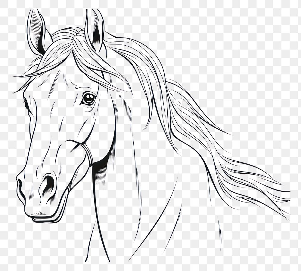 PNG Horse sketch drawing animal.