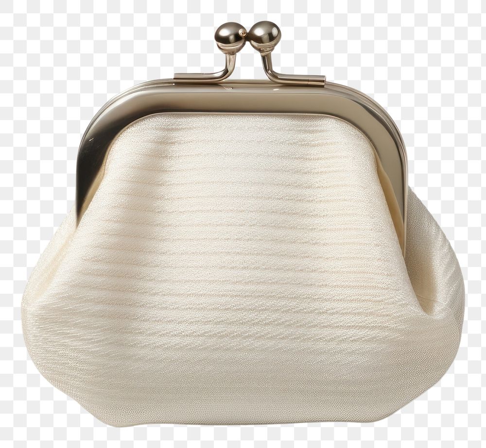 PNG Nylon buckle coin purse with kiss-lock handbag white white background.