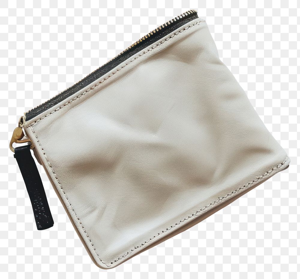 PNG Nylon coin purse with zip handbag wallet white background.