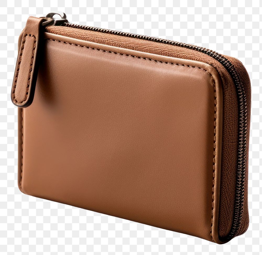 PNG Side Zip Card Holder handbag wallet white background.