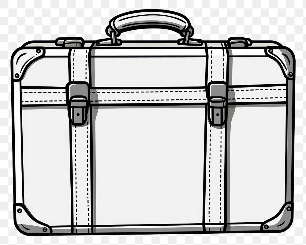PNG Suitcase luggage sketch bag.