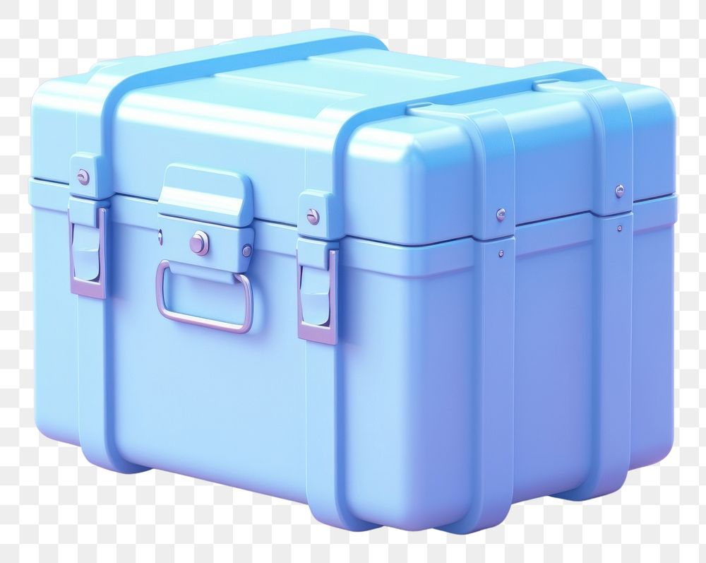 PNG Blue gitf box luggage briefcase container.