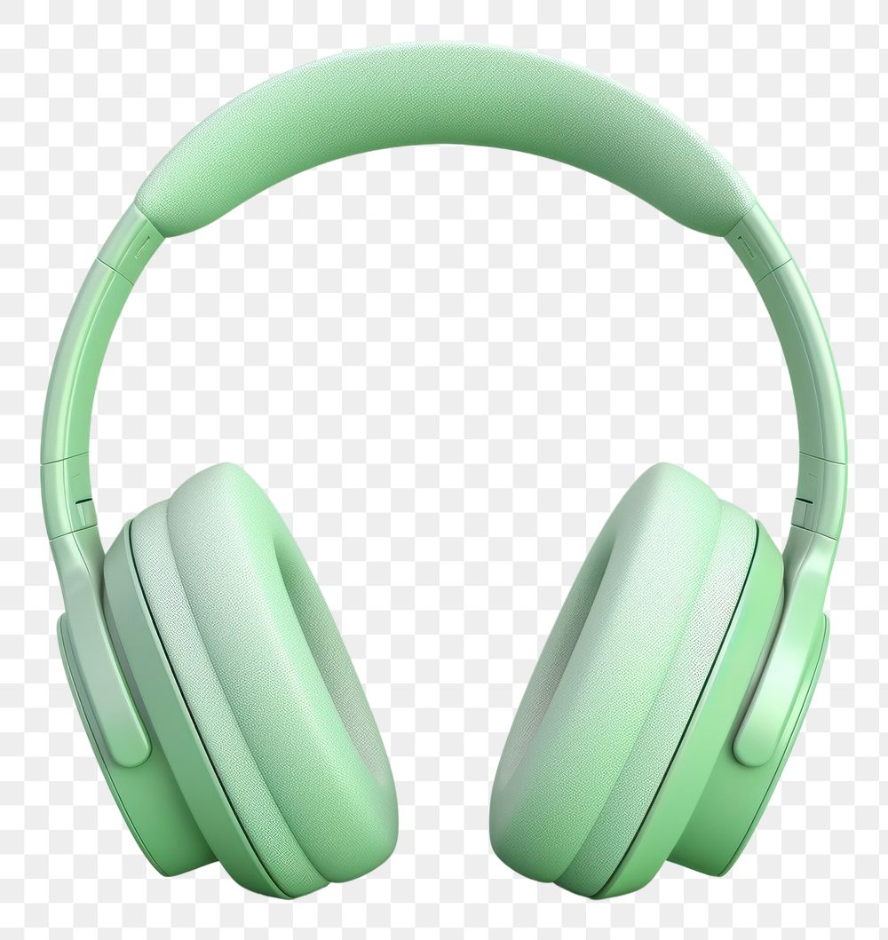 PNG Green headphones headset electronics technology.