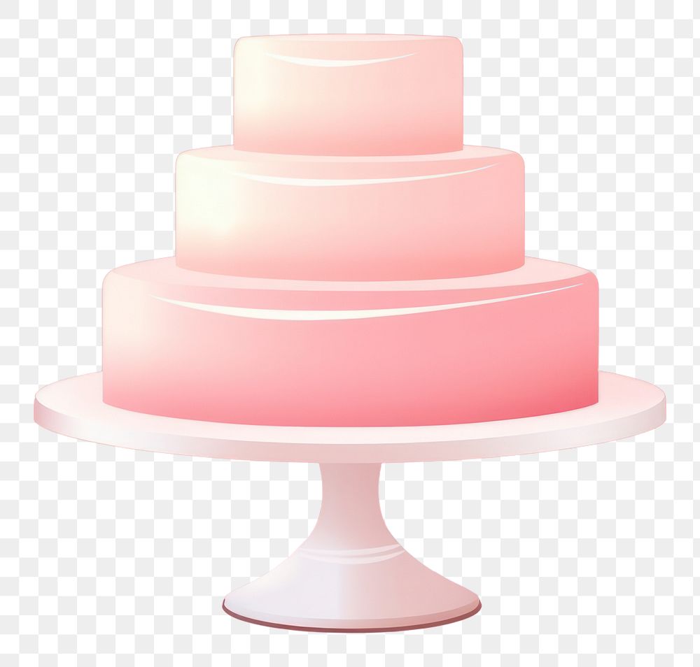 PNG Minimal flat vector of wedding cake in gradient background dessert food pink.