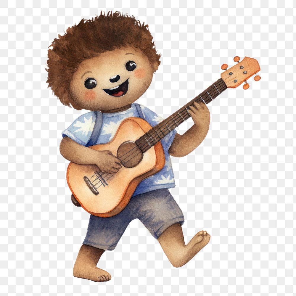 PNG Sloth cartoon guitar cute.