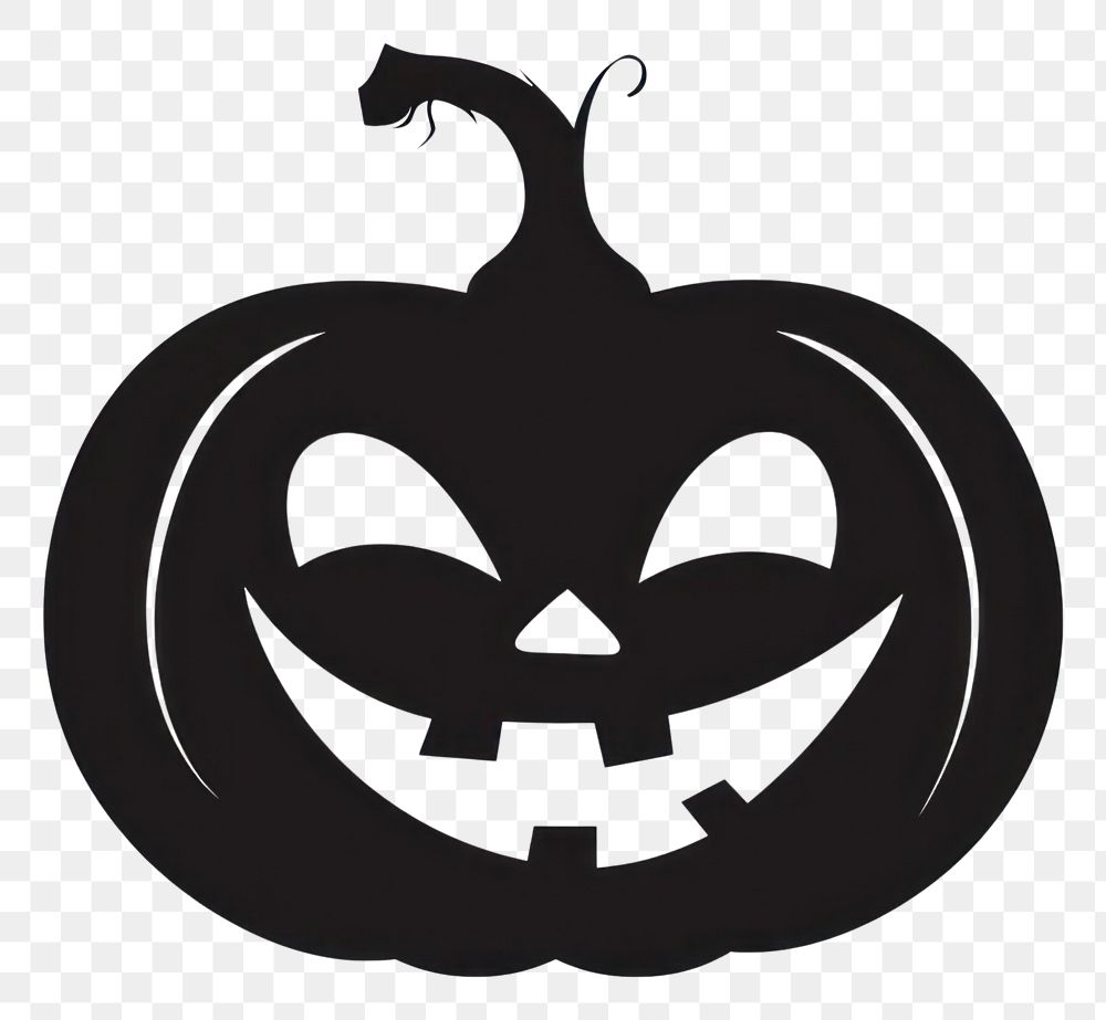 PNG Horror and scary face halloween logo anthropomorphic jack-o'-lantern.
