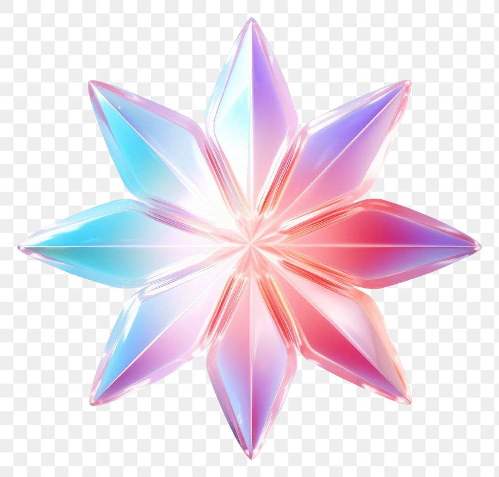 PNG Starburst origami white background illuminated.