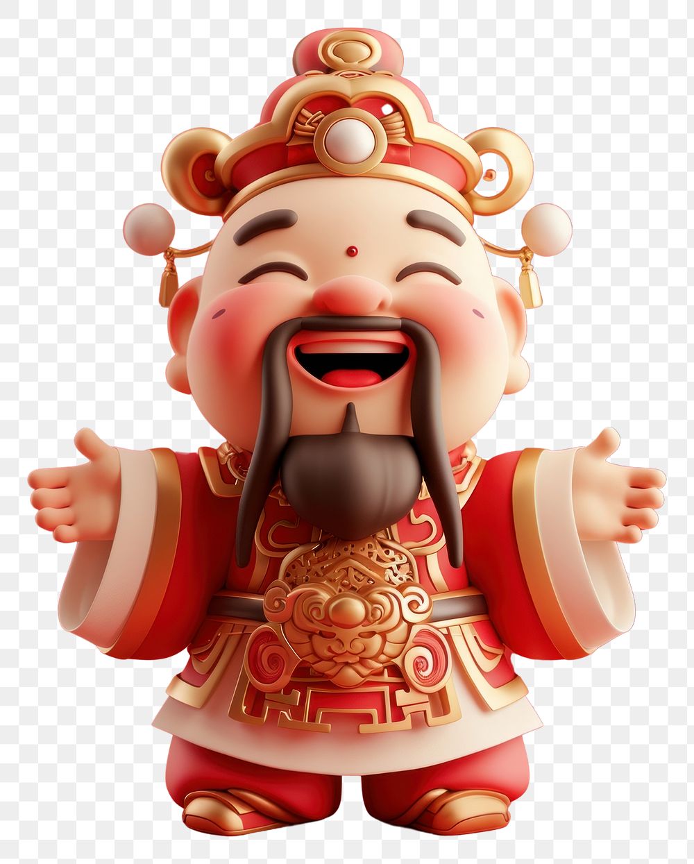 PNG  Chinese God figurine human toy.