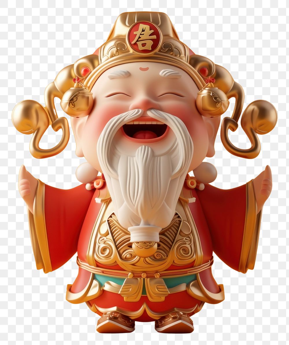 PNG  Chinese God figurine human representation.