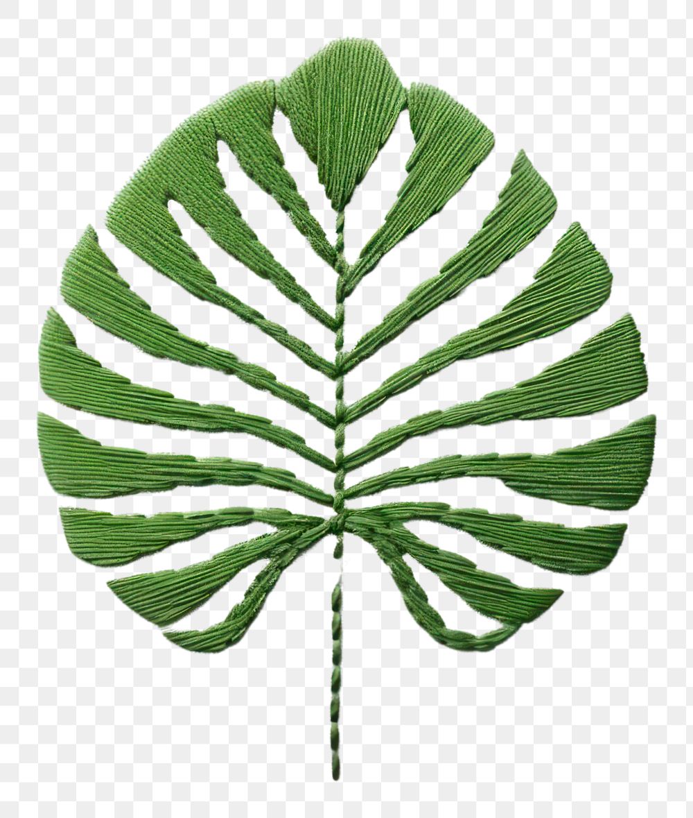 PNG Pattern plant leaf embroidery.