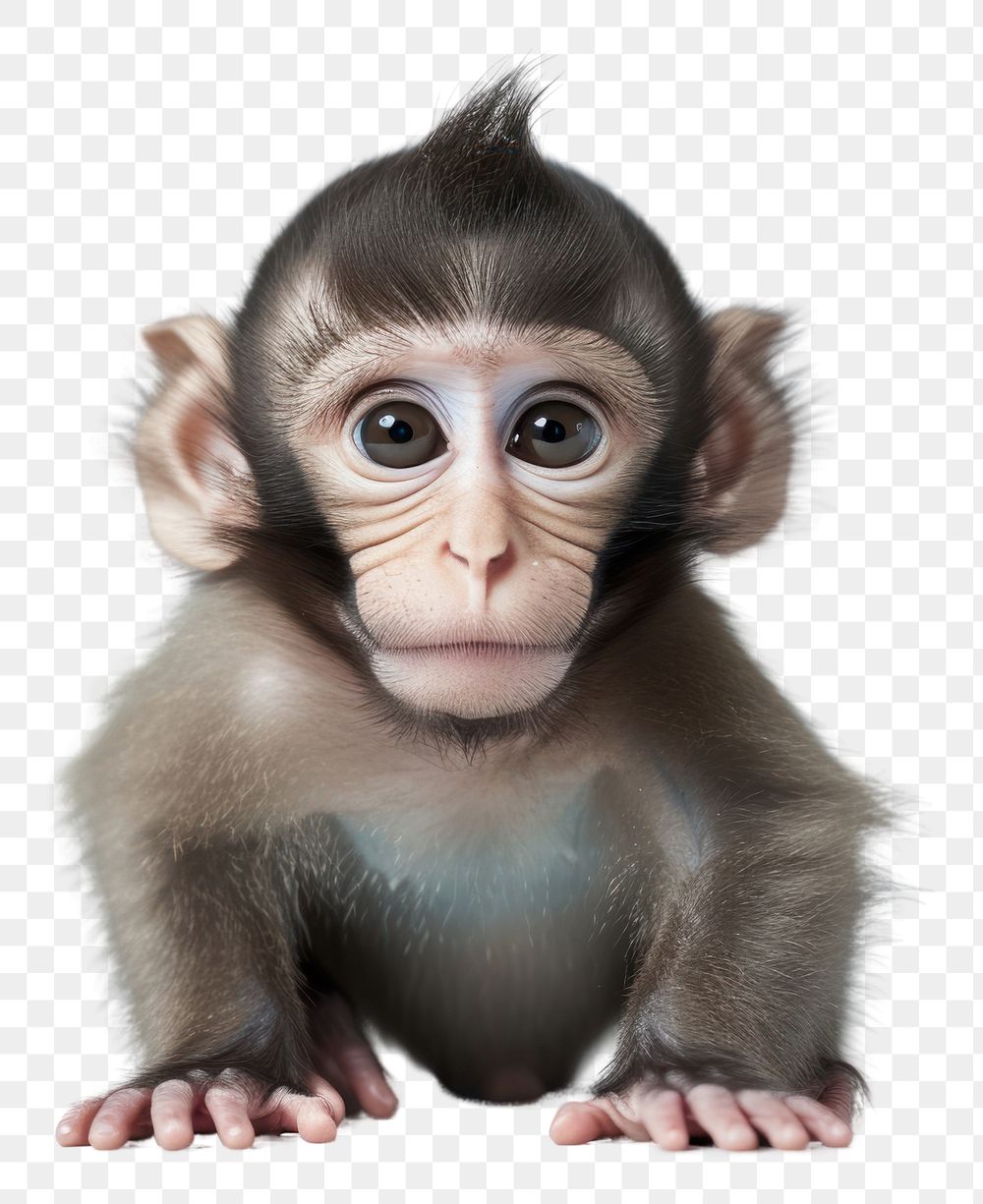 PNG Baby monkey wildlife animal mammal.