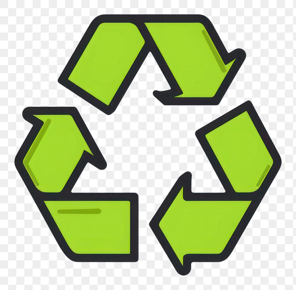 PNG Green recycle icon symbol white background recycling.