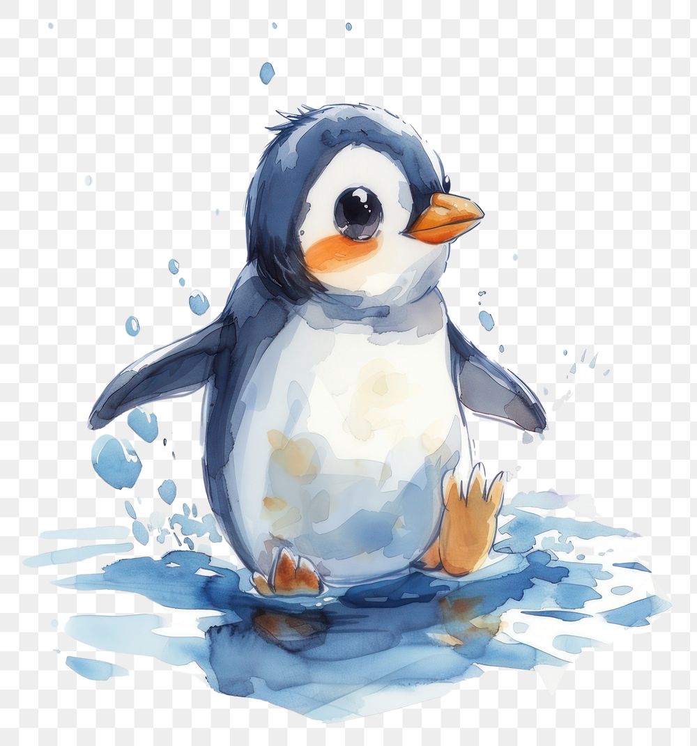 PNG Penguin outdoors animal sketch.