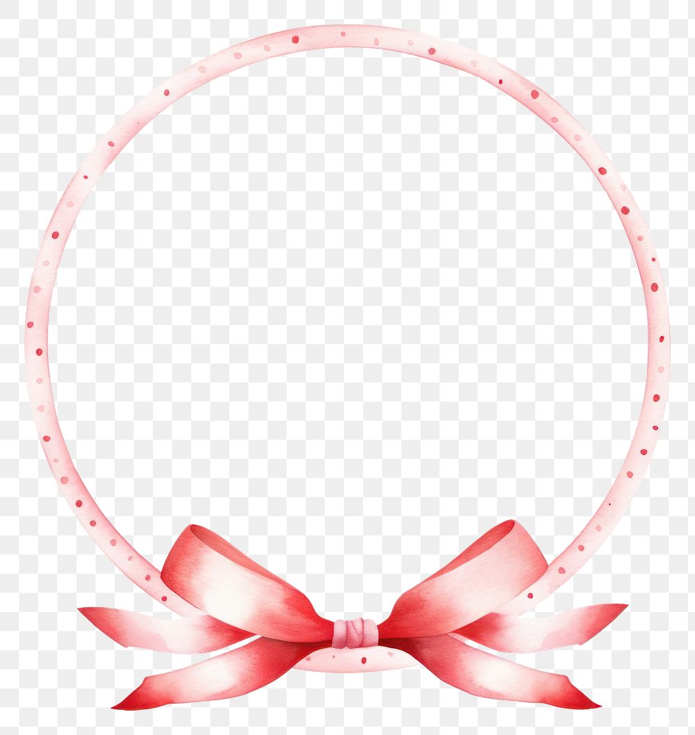 PNG Red ribbons circle border white background celebration accessories.