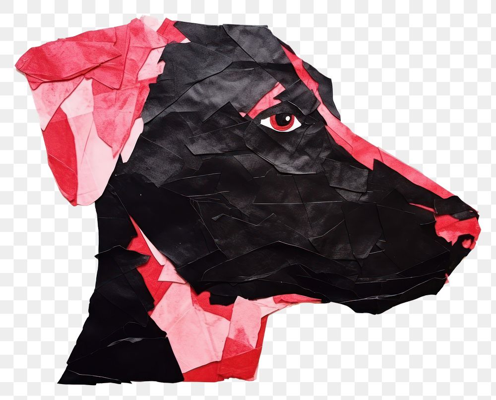 PNG Silhouette dog head mammal animal paper.