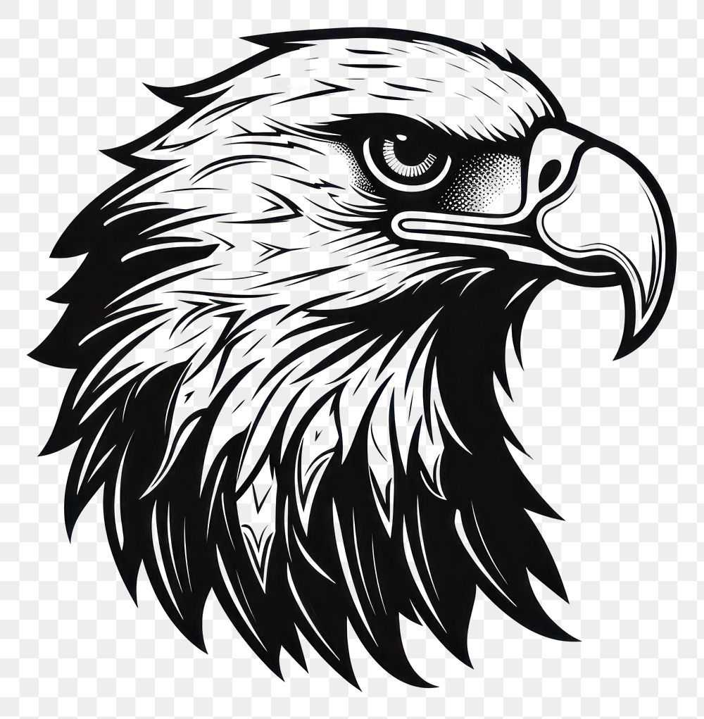 PNG Eagle bird logo monochrome.