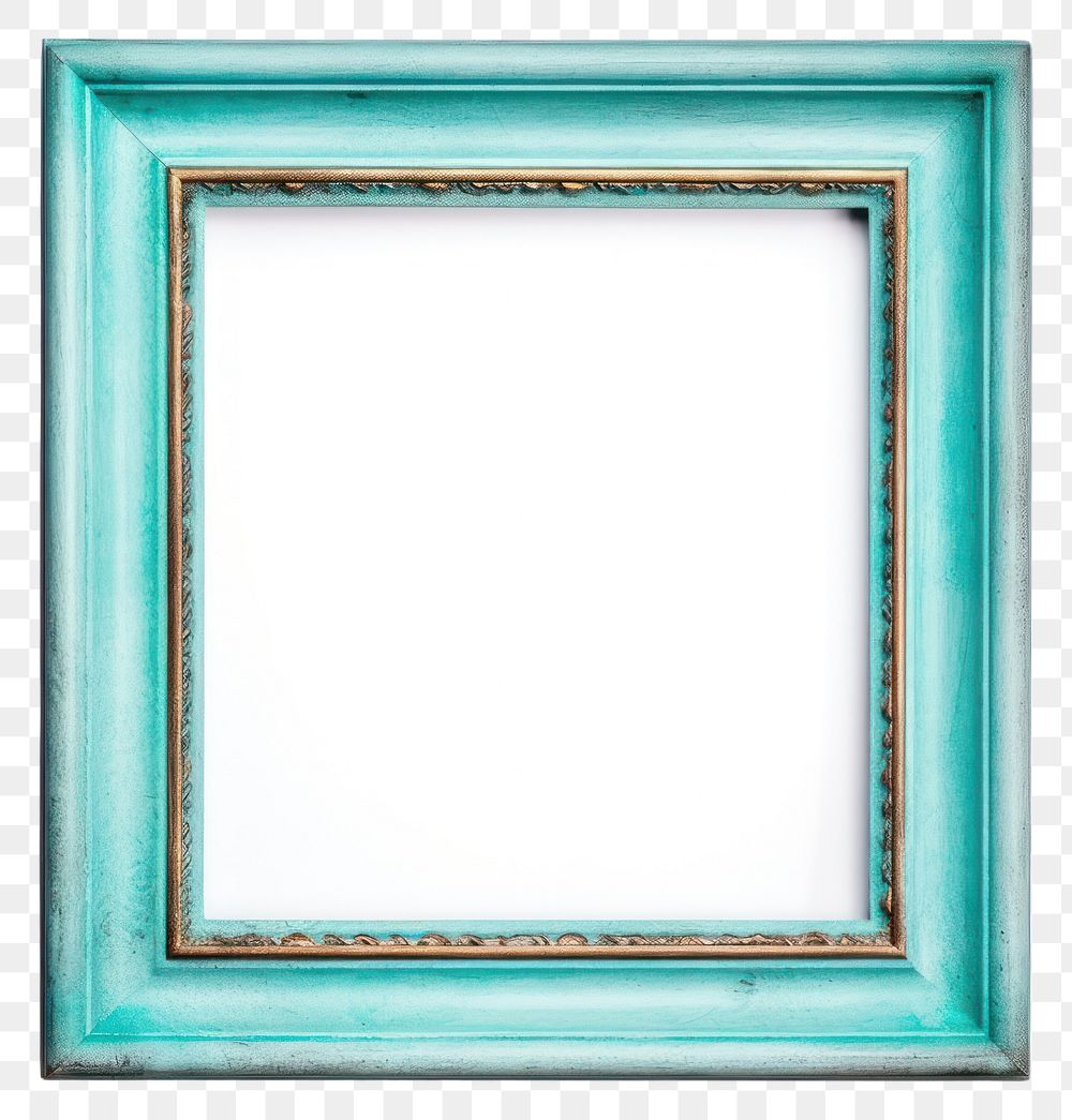 PNG Pastel turquoise square frame vintage backgrounds white background architecture.