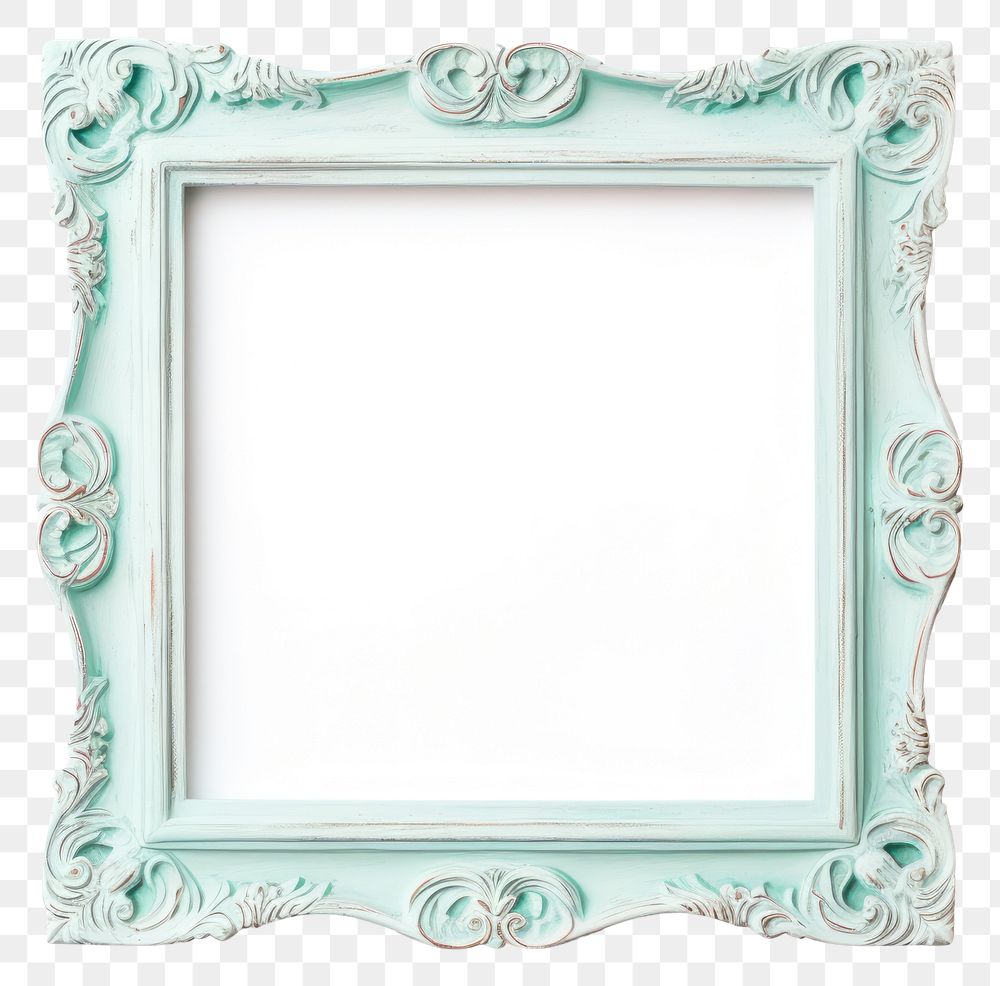 PNG Pastel turquoise square frame vintage white background architecture blackboard.