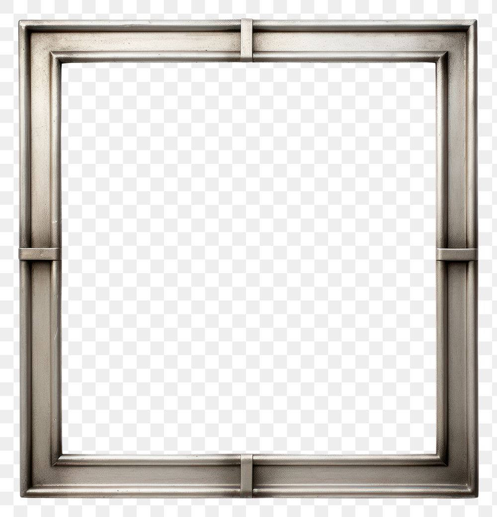 PNG Steel square frame vintage backgrounds white background architecture.