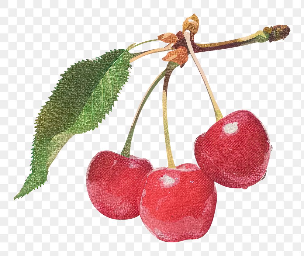 PNG Swiss design minimal art of cherry fruit plant food.