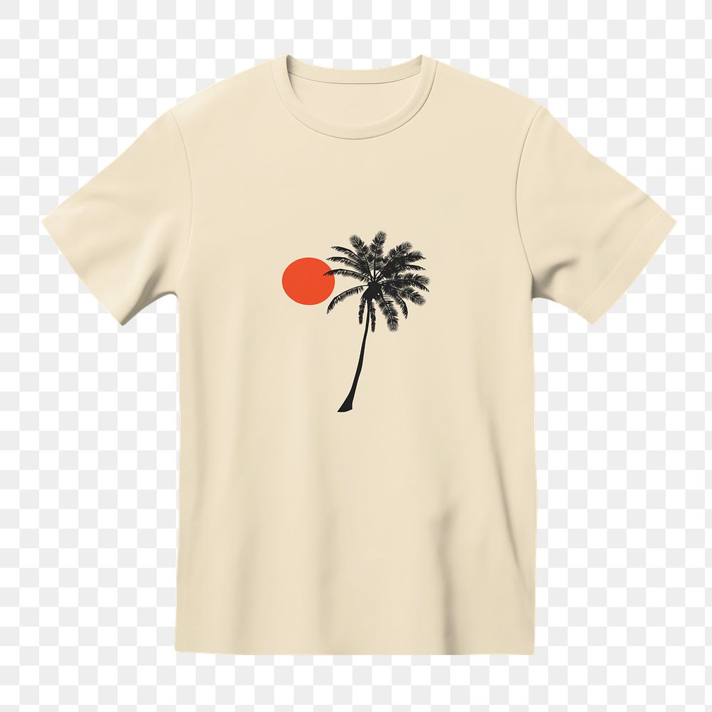 PNG off-white Summer t-shirt, transparent background