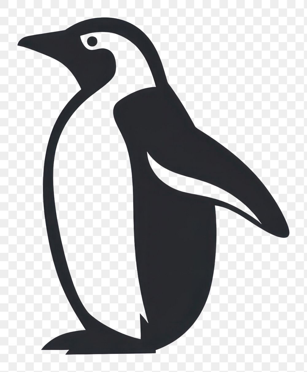 PNG Penguin logo icon animal black bird.