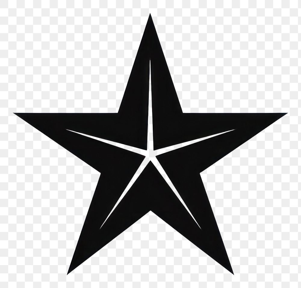 PNG Star logo icon symbol black white