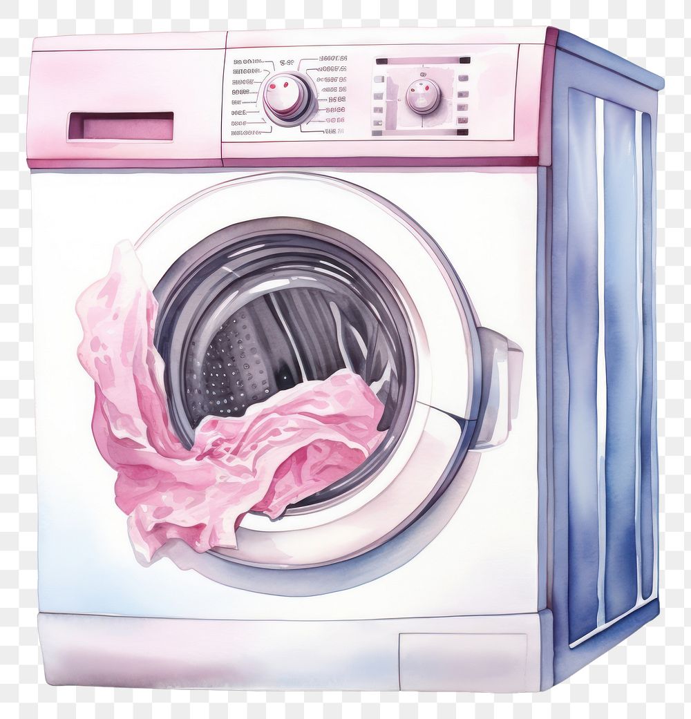 PNG Washing machine appliance dryer pink.