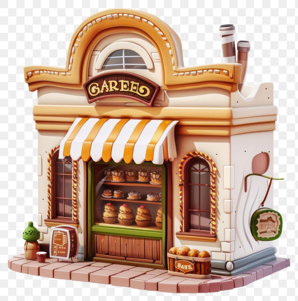 PNG Cartoon of Bakery architecture building food.
