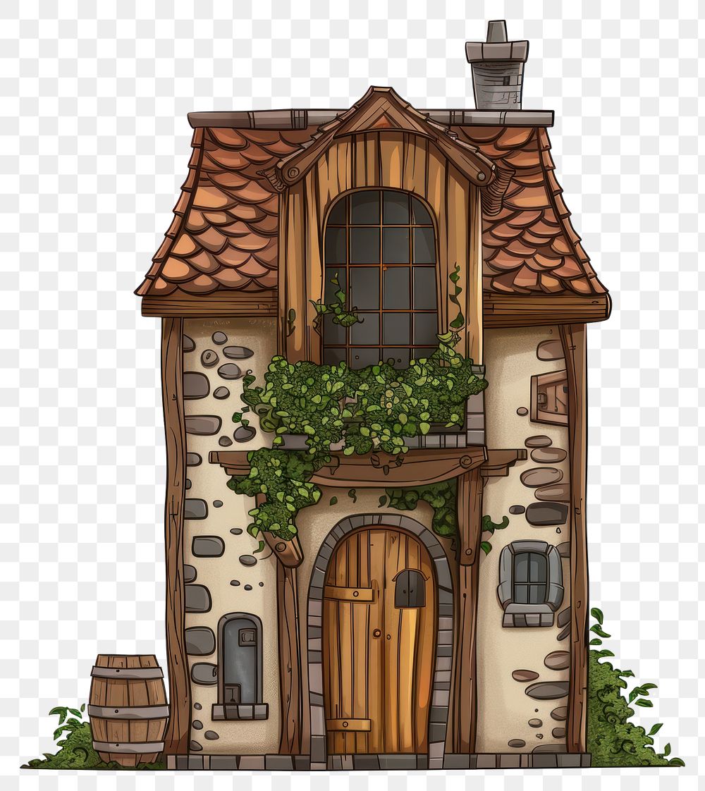 PNG Cartoon of Basement architecture building cottage.