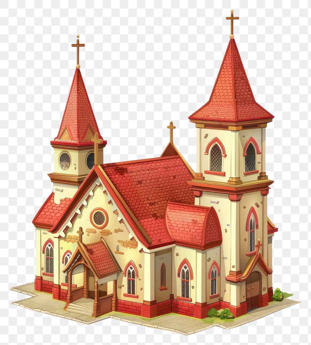PNG Cartoon of Church architecture building church.