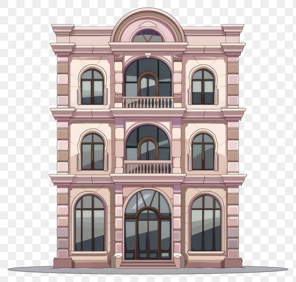 PNG Cartoon of Fashion Building architecture building window.