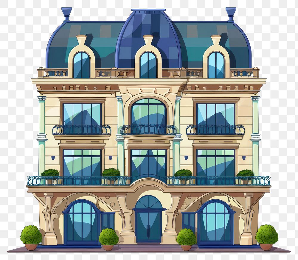 PNG Cartoon of Spa Building architecture building house.