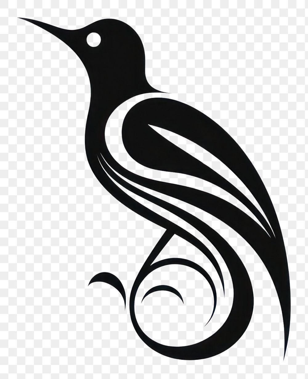 PNG Love bird animal black logo.