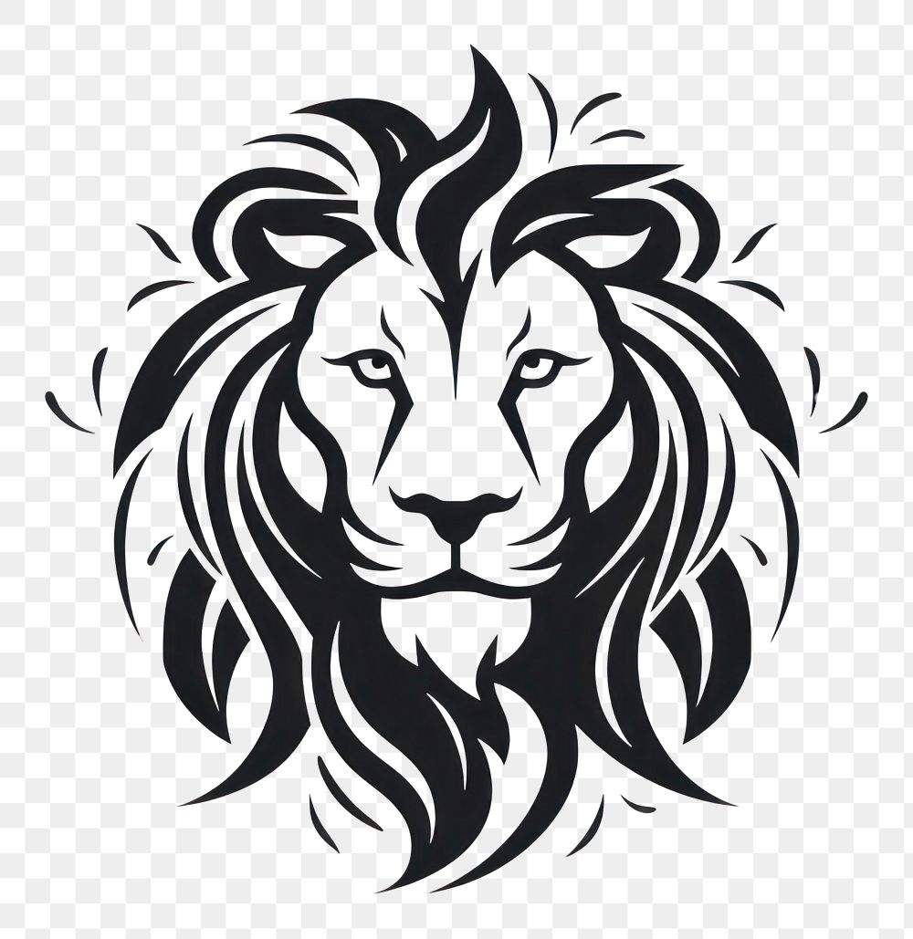 PNG Lion logo mammal animal.