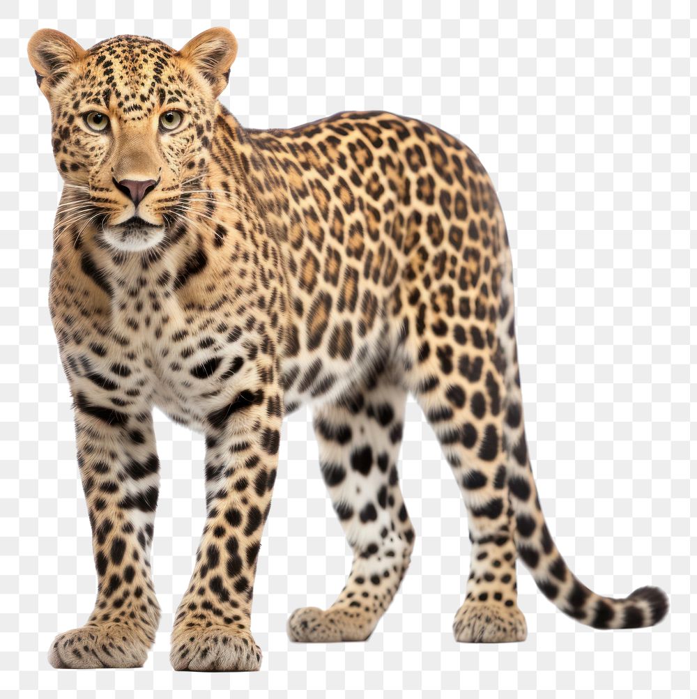 PNG Leopard standing wildlife portrait cheetah.