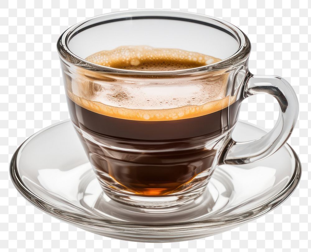 PNG Americano coffee transparent cup saucer drink mug.