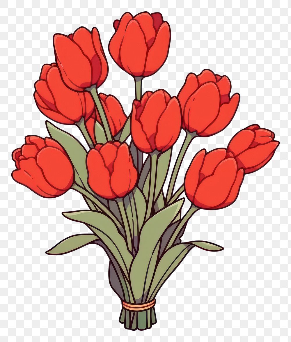 PNG Red Tulips flower tulip petal plant.