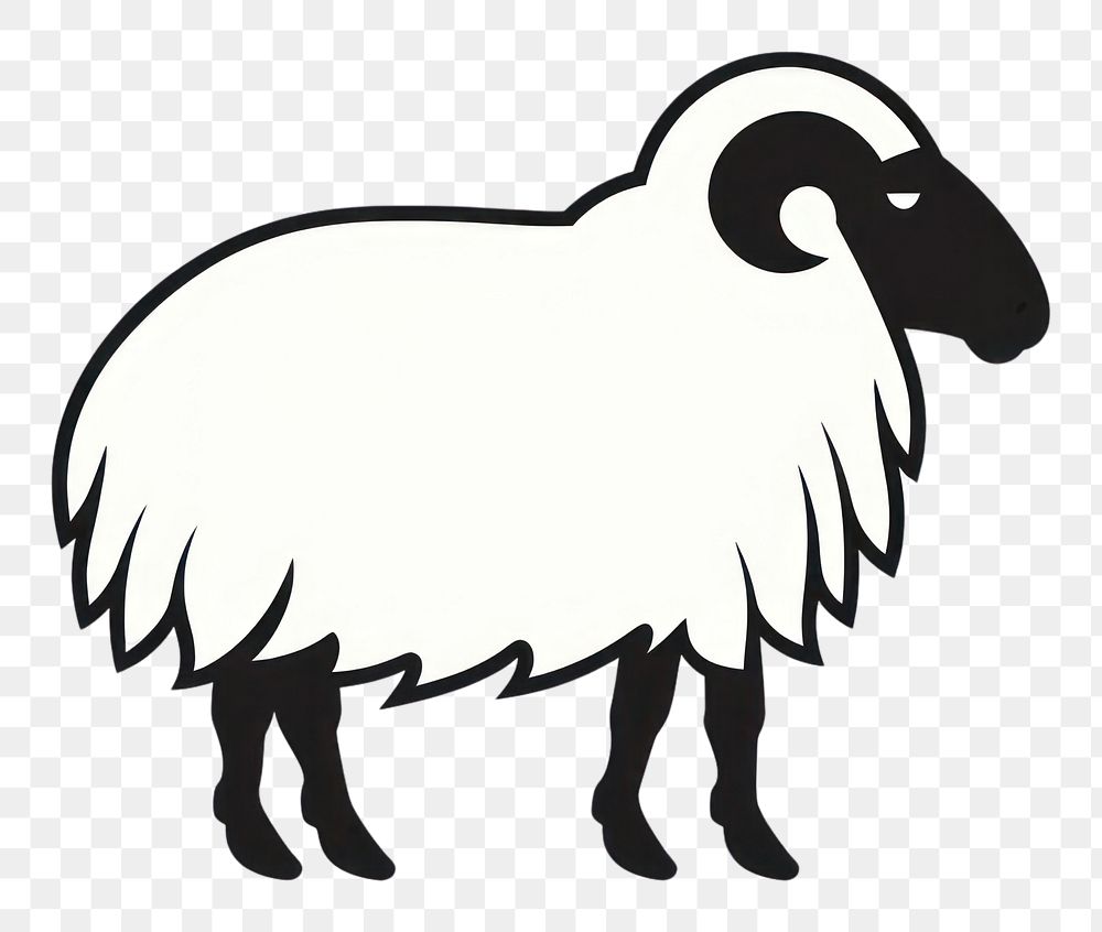 PNG Full body sheep logo livestock drawing animal.