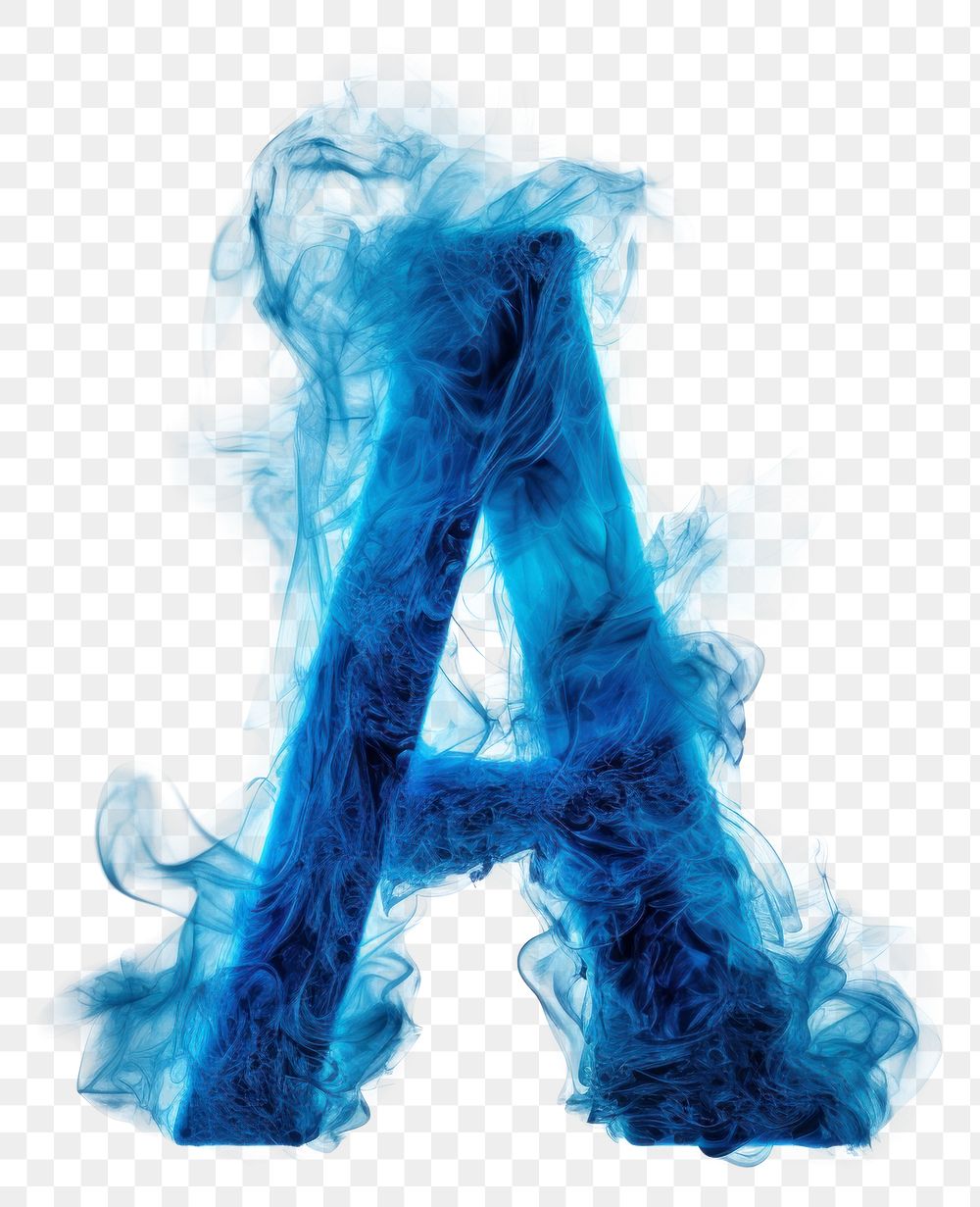 PNG Blue flame letter A font text abstract.