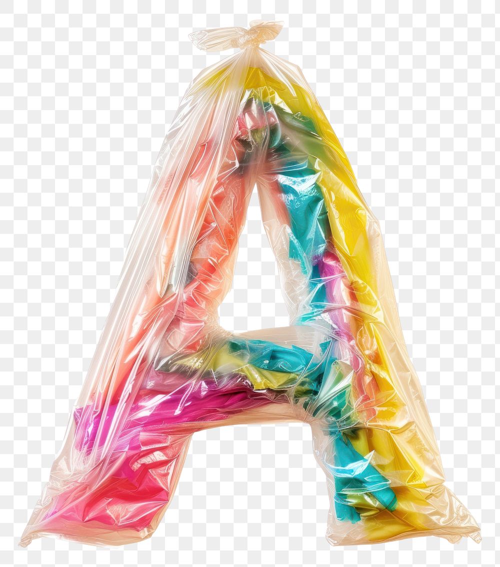 PNG Plastic bag alphabet A white background confectionery celebration.