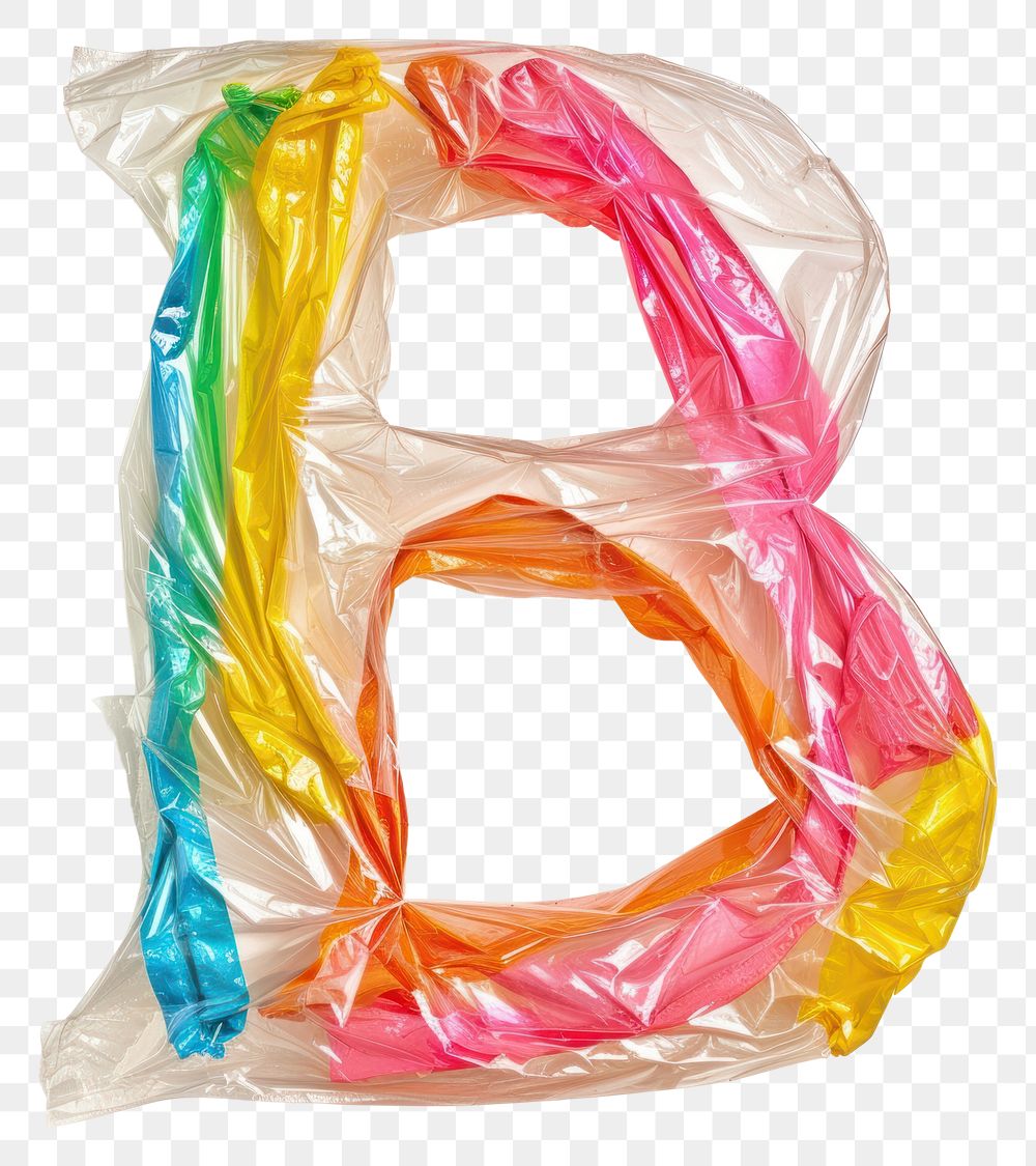 PNG Plastic bag alphabet B font white background confectionery.